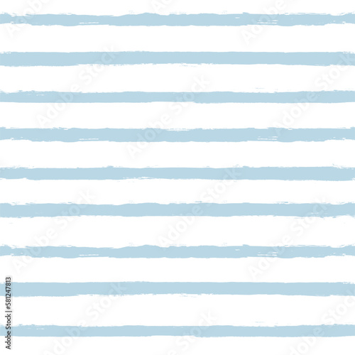 Watercolor stripes vector pattern, baby blue stripe seamless background, childish pastel brush strokes. marine grunge stripes, cute paintbrush line