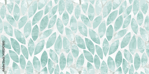 Watercolor leaves seamless vector pattern. foliage leaves background, textured jungle print
