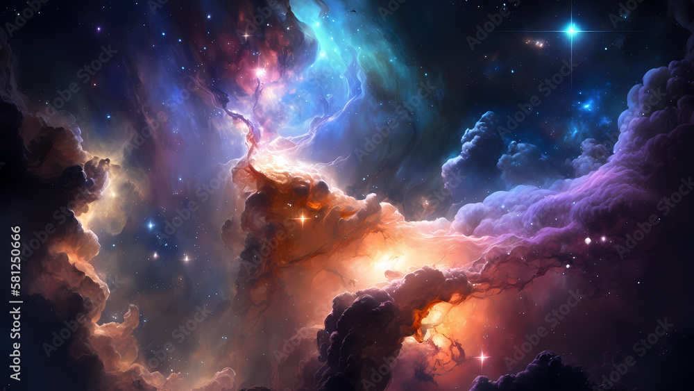 Abstract galaxy background. Generative AI Abstract galaxy background. Generative AI