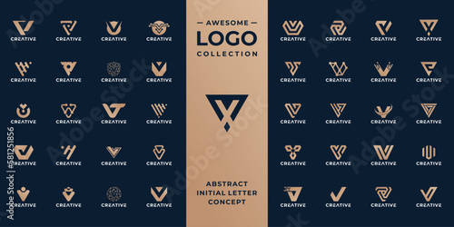Mega collection initial V logo design idea.