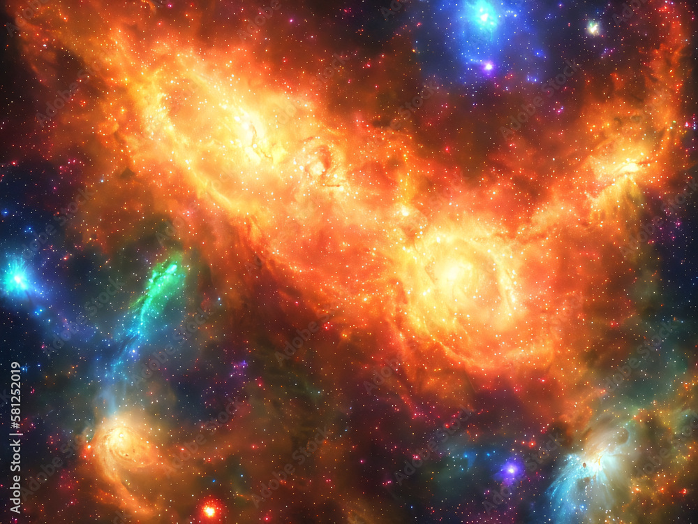 A mesmerizing look at the night sky, with stars and galaxies twinkling in the distant. A calming mix of shapes and colors. Starlight, Infinity, Wonder concept created with generative AI. A mesmerizing look at the night sky, with stars and galaxies twinkling in the distant. A calming mix of shapes and colors. Starlight, Infinity, Wonder concept created with generative AI.