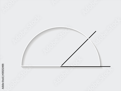 角を作る線と分度器