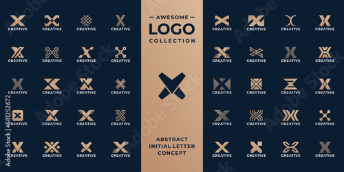 Mega collection initial letter X logo design idea.