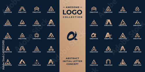 Monogram letter A logo design collection.