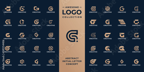 Mega collection initial letter G logo design idea.