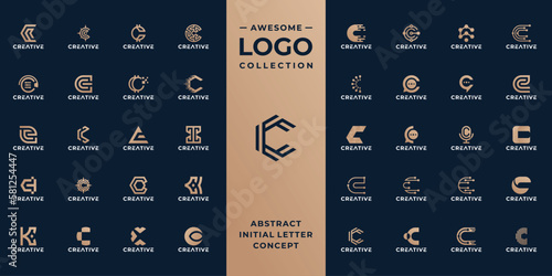 Mega collection initial letter C logo design idea.