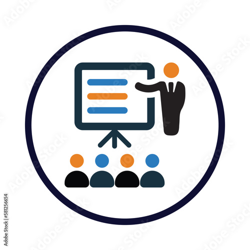 presentation, teaching , training , business presentation icon