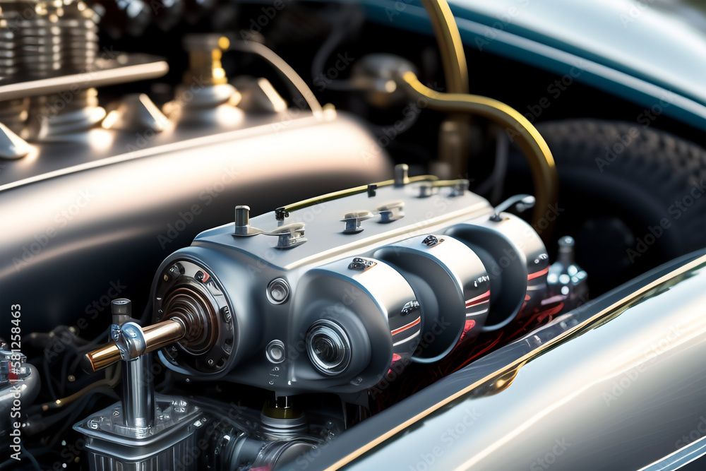 ILUSTRACIÓN EN DETALLE DE DISTINTOS MOTORES DE AUTOMÓVIL TANTO ELECTRICOS COMO MECANICOS, IMAGEN EN PRIMEROS PLANOS. GENERADA CON IA ILUSTRACIÓN EN DETALLE DE DISTINTOS MOTORES DE AUTOMÓVIL TANTO ELECTRICOS COMO MECANICOS, IMAGEN EN PRIMEROS PLANOS. GENERADA CON IA