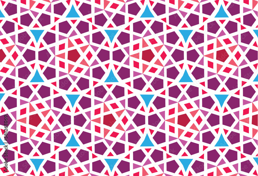 Seamless pattern in original arabic style. Vector illustration, in exclusive colors Seamless pattern in original arabic style. Vector illustration, in exclusive colors