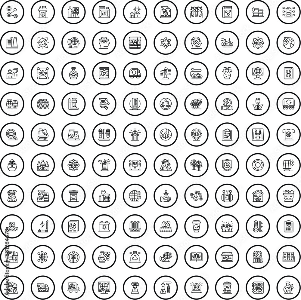 100 climate icons set. Outline illustration of 100 climate icons vector set isolated on white background 100 climate icons set. Outline illustration of 100 climate icons vector set isolated on white background
