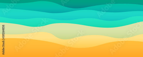 Summer vacation Minimalist Gradient sea shore water waves scenery view