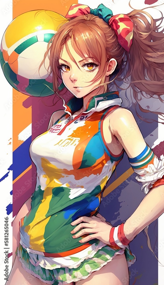 Fantasy Anime Girl, Generative AI Fantasy Anime Girl, Generative AI