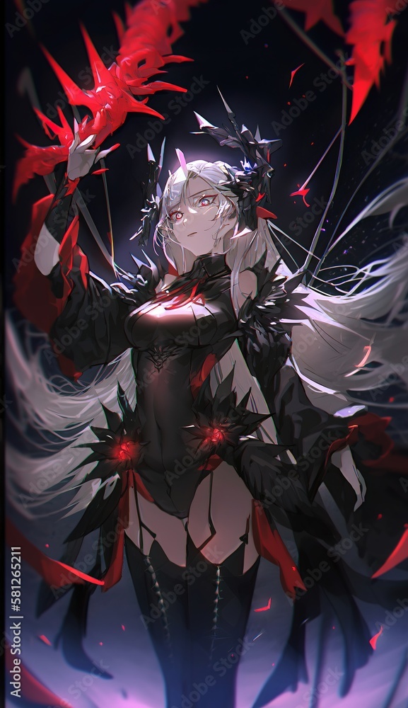Fantasy Anime Girl, Generative AI Fantasy Anime Girl, Generative AI