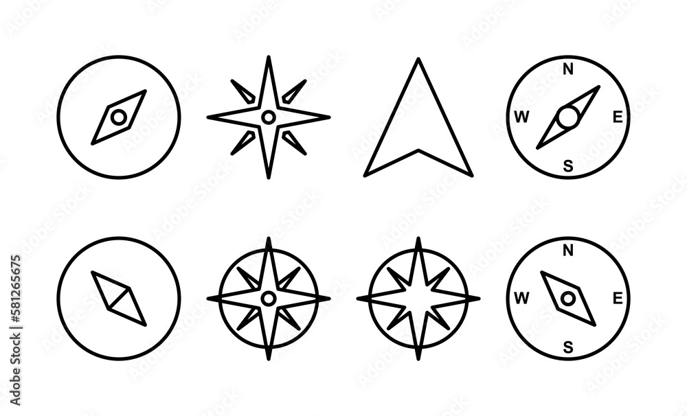 Compass icon vector for web and mobile app. arrow compass icon sign and symbol Compass icon vector for web and mobile app. arrow compass icon sign and symbol