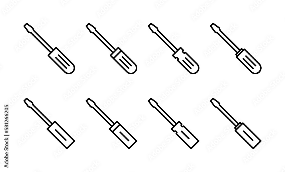 Screwdriver icon vector for web and mobile app. tools sign and symbol Screwdriver icon vector for web and mobile app. tools sign and symbol