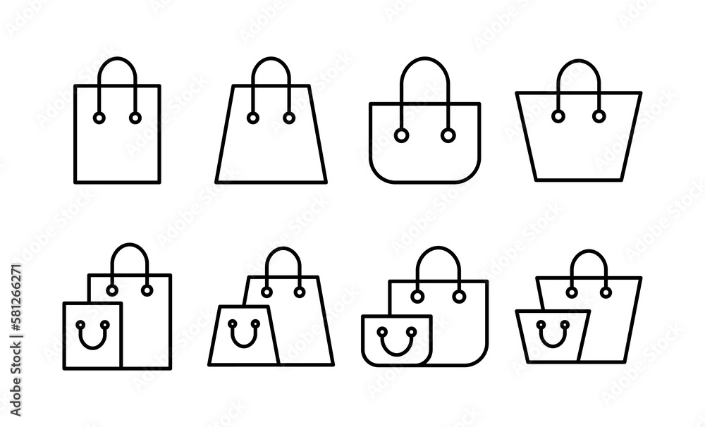 Shopping bag icon vector for web and mobile app. shopping sign and symbol Shopping bag icon vector for web and mobile app. shopping sign and symbol