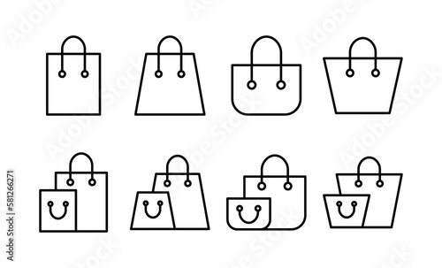 Shopping bag icon vector for web and mobile app. shopping sign and symbol