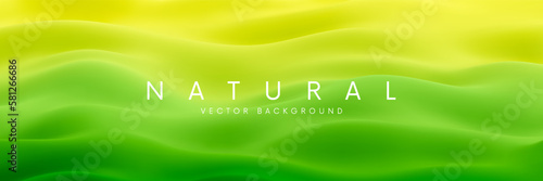 Natural_BackAbstract natural green gradient wavy background. Nature minimal background with green waves. Ecology concept. Save green planet concept. Vector illustrationground_Waves_01_Green