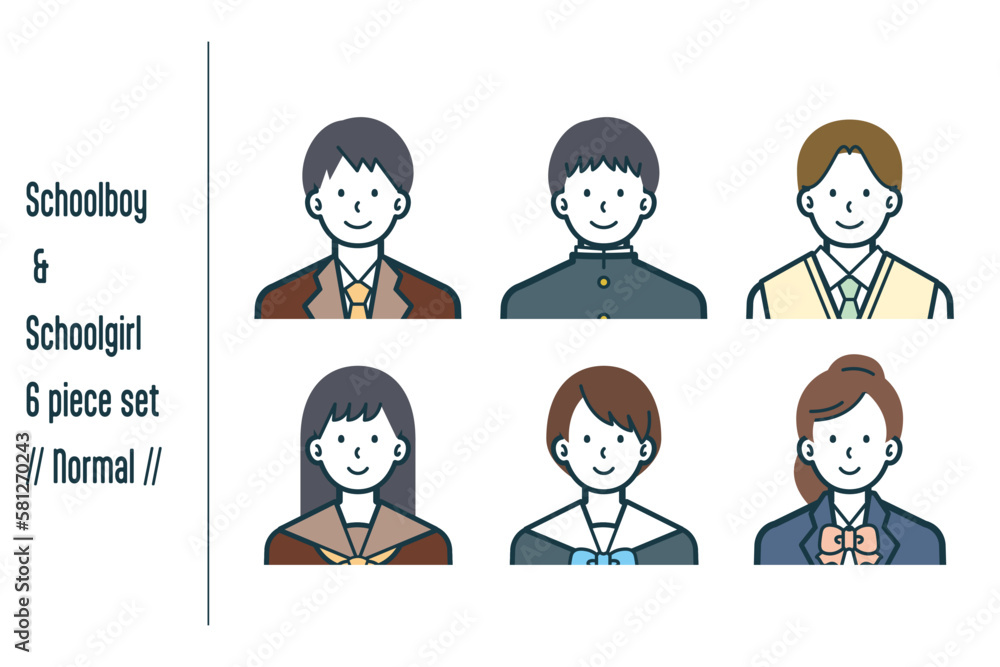 ノーマルな男女の学生の6点セットno.1 ノーマルな男女の学生の6点セットno.1