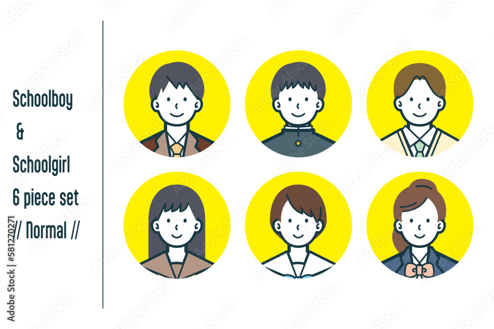 ノーマルな男女の学生の6点セットno.1 ノーマルな男女の学生の6点セットno.1