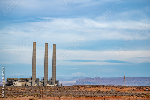 Power facility plant, Utah, USA, February 16, 2020