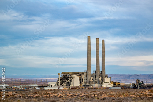 Power facility plant in the middle of no where, Utah, USA, February 16, 2020