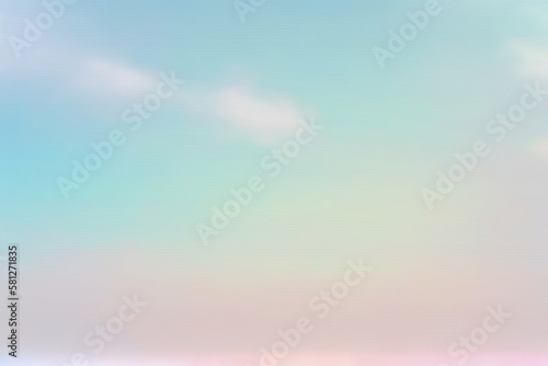 Soft cloudy gradient blue, abstract sky background in sweet color. Colorful pastel cloud textured background. 3D realistic illustration. Based on Generative AI