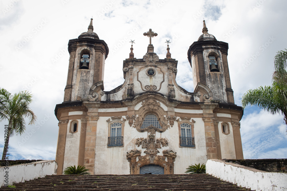 Our Lady of Carmo Church in the Historic Town of Ouro Preto, Minas Gerais, Brazil -  Igreja Nossa Senhora do Carmo, na cidade histórica de Ouro Preto, MG, Brasil