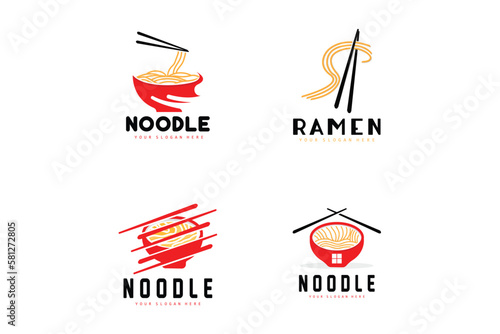 Noodle Logo  Ramen Vector  Chinese Food  Fast Food Restaurant Brand Design  Product Brand  Cafe  Company Logo