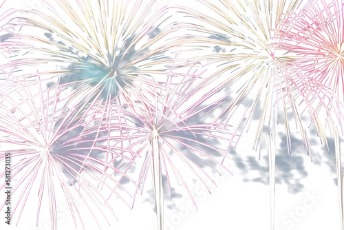 Isolated fireworks created with generative ai