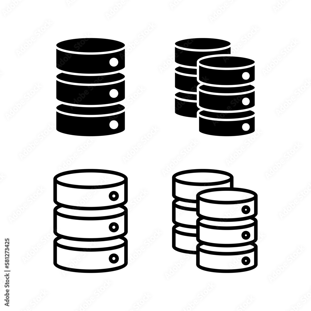 Database icon vector illustration. database sign and symbol Database icon vector illustration. database sign and symbol