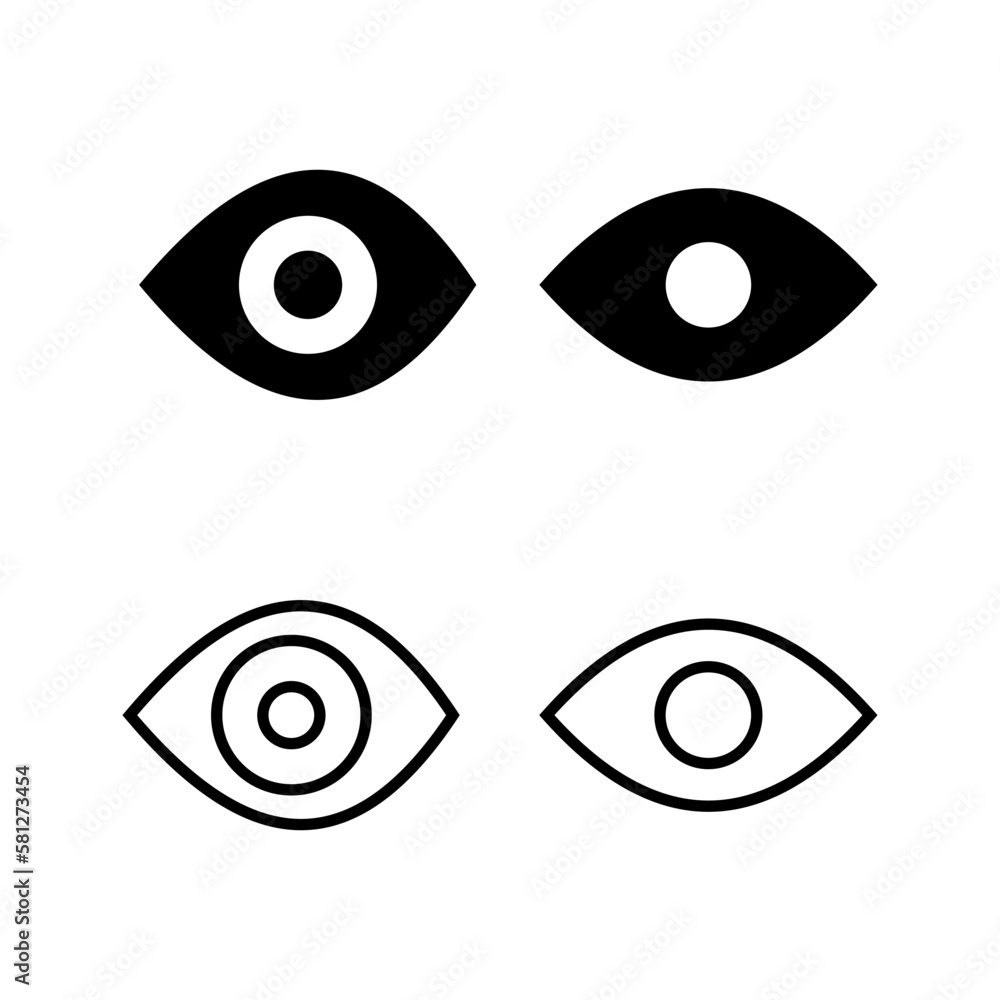 Eye icon vector illustration. Eye sign and symbol. Look and Vision icon.