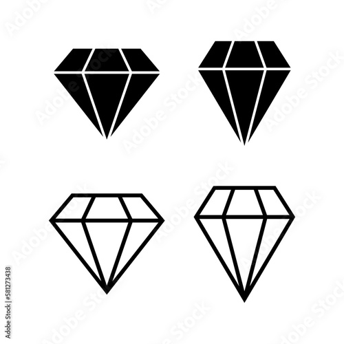 Diamond icon vector illustration. diamond gems sign and symbol
