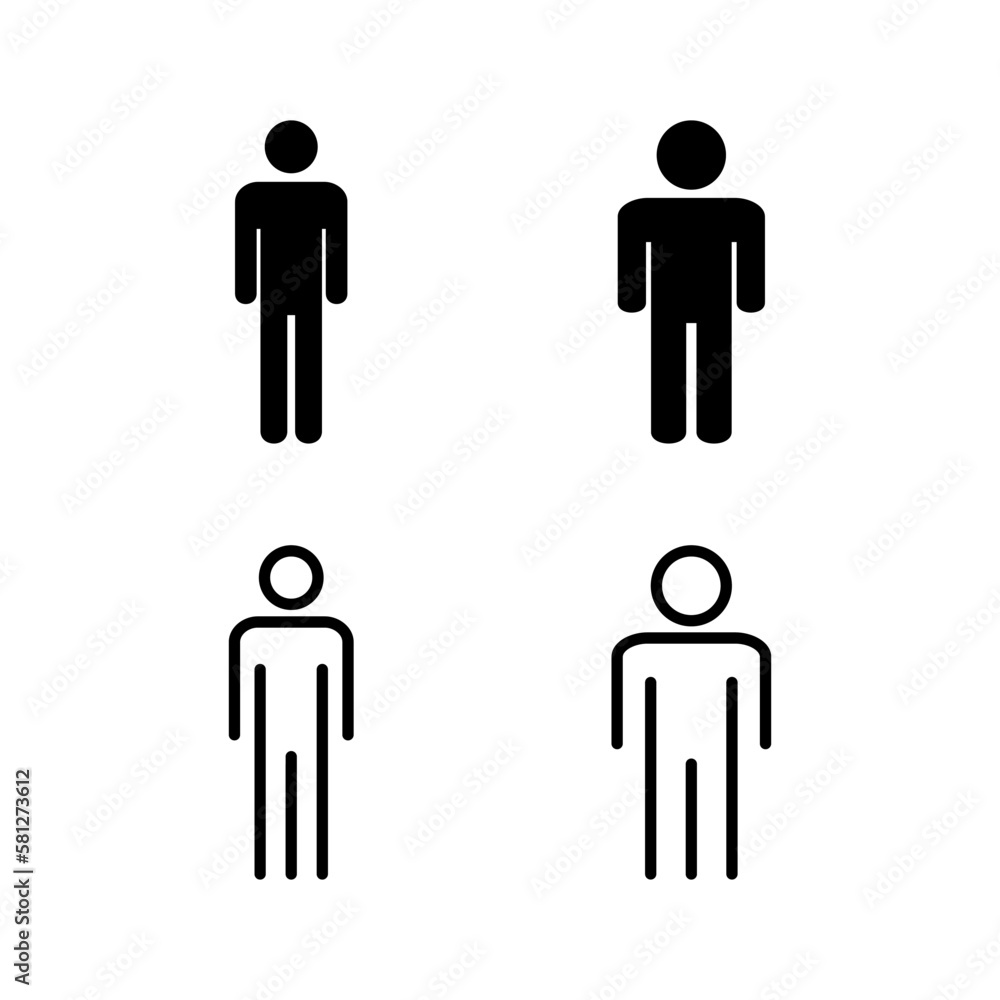 Man icon vector illustration. male sign and symbol. human symbol Man icon vector illustration. male sign and symbol. human symbol