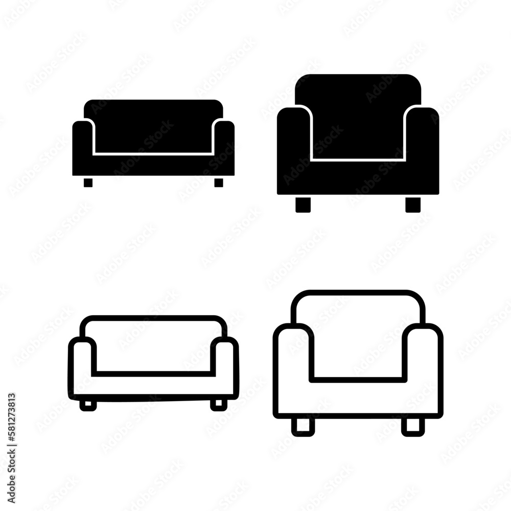 Sofa icon vector illustration. sofa sign and symbol. furniture icon