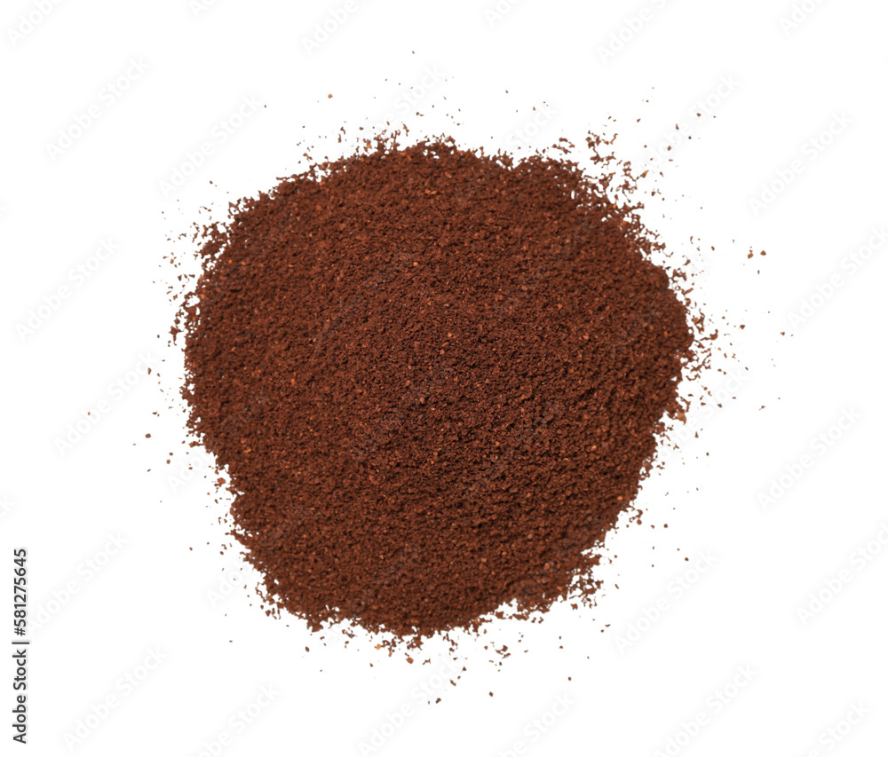 Coffee powder isolated on white background Coffee powder isolated on white background
