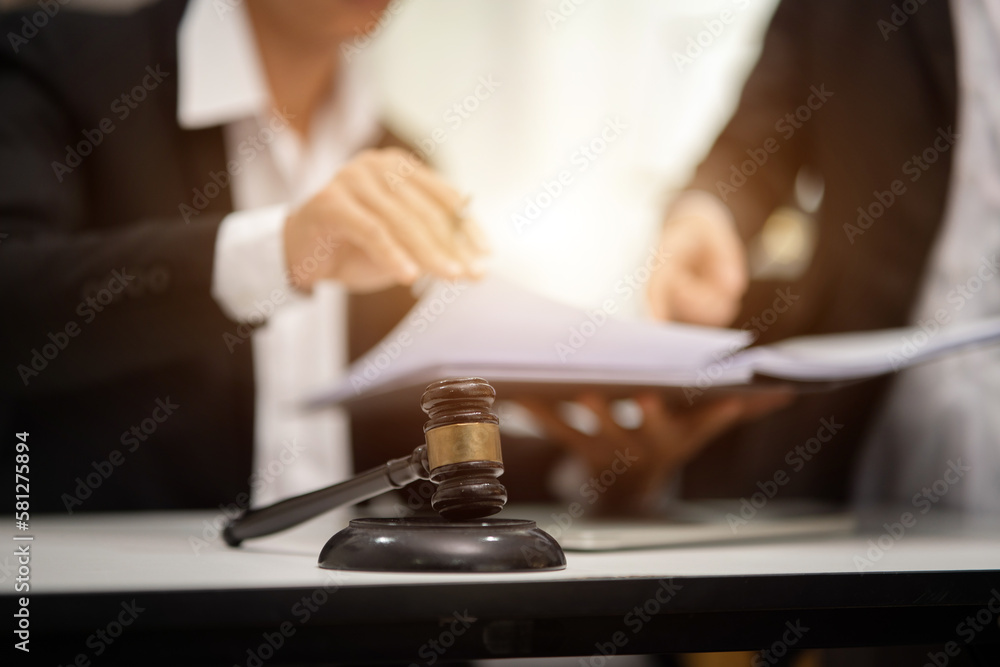 Lawyer businessman in law, justice, talking to team Lawyer businessman in law, justice, talking to team