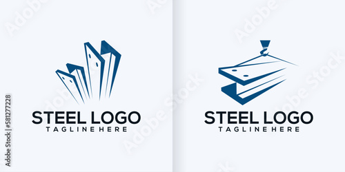 Steel Fabrication logo vector collection or construction logo illustration vector collection