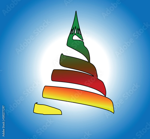 Monument of the reunification of Cameroon, with the colors of the national flag, yaounde