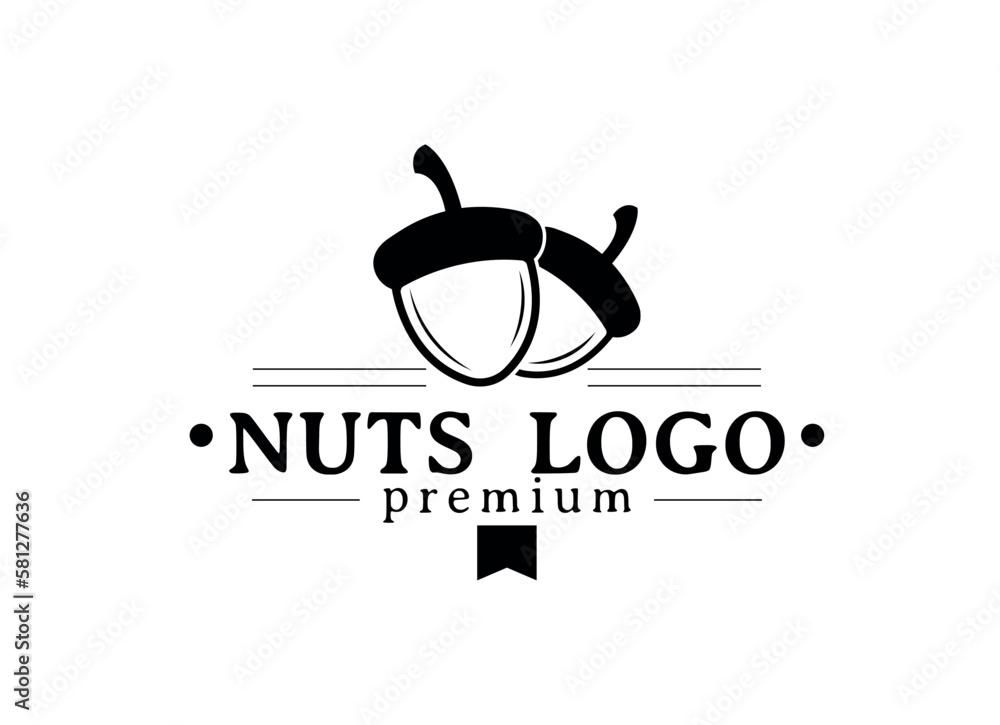 Acorn Oak Nut Drawing Logo Vector Illustration Icon Template Acorn Oak Nut Drawing Logo Vector Illustration Icon Template