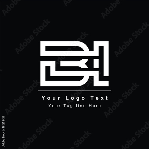 BI IB B I initial based letter icon logo
