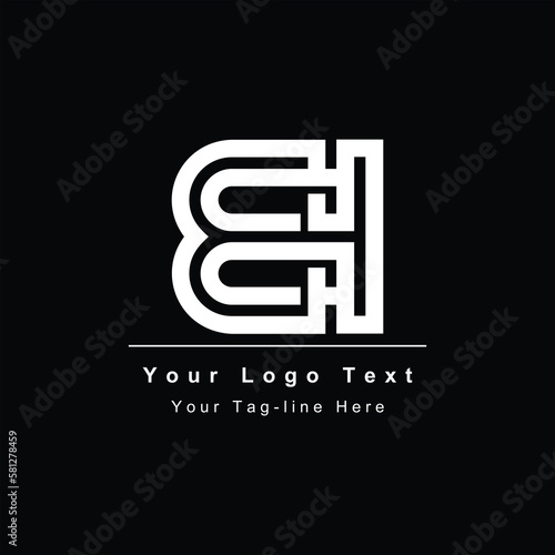 creative modern initial BI IB B I