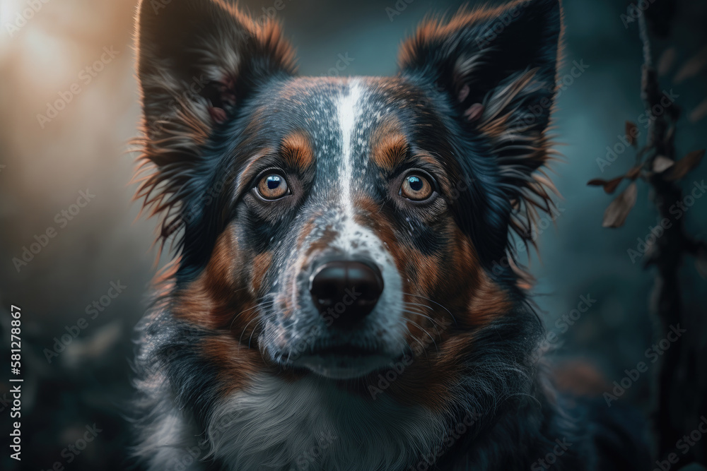 portrait of a dog created with Generative AI technology portrait of a dog created with Generative AI technology