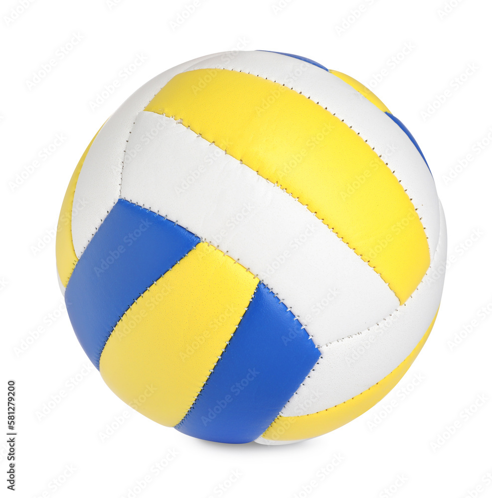 New leather volleyball ball isolated on white