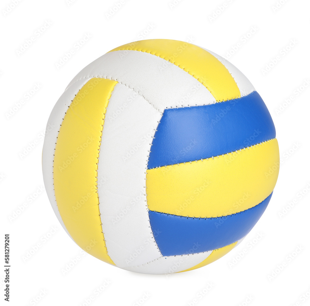 New leather volleyball ball isolated on white