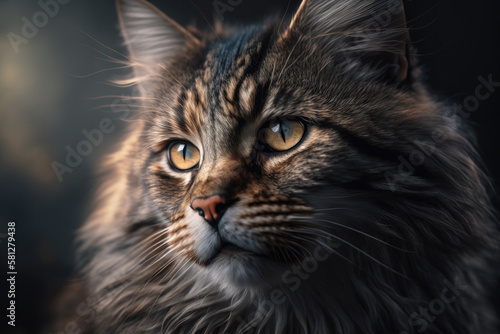 close up of a cat created with Generative AI technology © Robert Herhold
