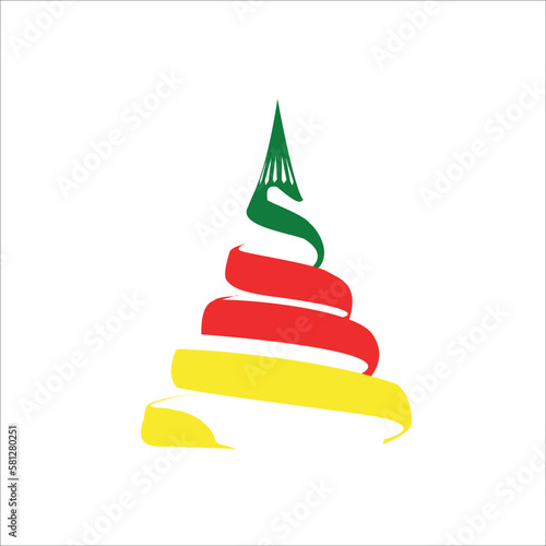 Yaounde Monument of the reunification of Cameroon, with the colors of the national flag