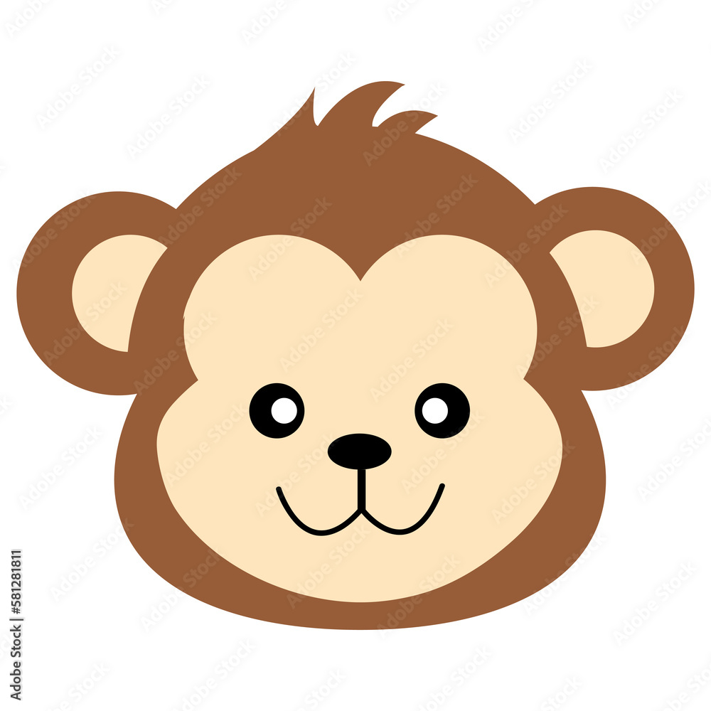 Cute monkey cartoon animals isolated png image illustration for kid Cute monkey cartoon animals isolated png image illustration for kid