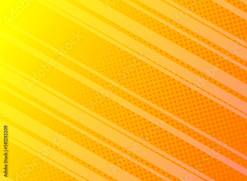 ハーフトーンと集中線の漫画風イラスト背景