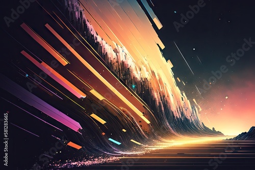 Data Stream Technology Background Graphic